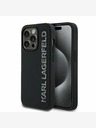 Karl Lagerfeld Karl Lagerfeld 3D gumijasti hrbtni ovitek z bleščicami in logotipom za iPhone 13 Pro Black