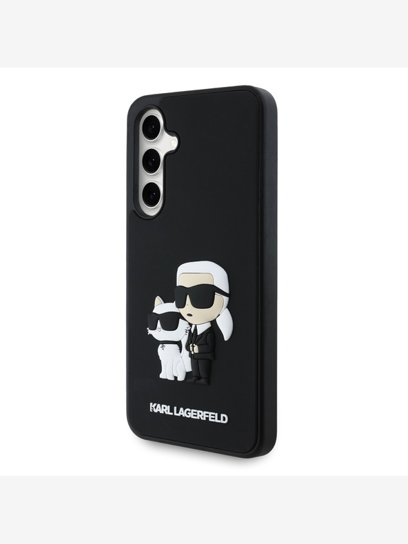 Karl Lagerfeld Karl Lagerfeld 3D gumijast hrbtni ovitek Karl in Choupette za Samsung Galaxy S24 FE Black