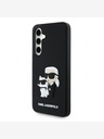 Karl Lagerfeld Karl Lagerfeld 3D gumijast hrbtni ovitek Karl in Choupette za Samsung Galaxy S24 FE Black