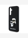 Karl Lagerfeld Karl Lagerfeld 3D gumijast hrbtni ovitek Karl in Choupette za Samsung Galaxy S24 FE Black