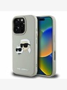 Karl Lagerfeld Karl Lagerfeld 3D gumijasta zadnja prevleka z dvojno glavo za iPhone 16 Pro Max Beige