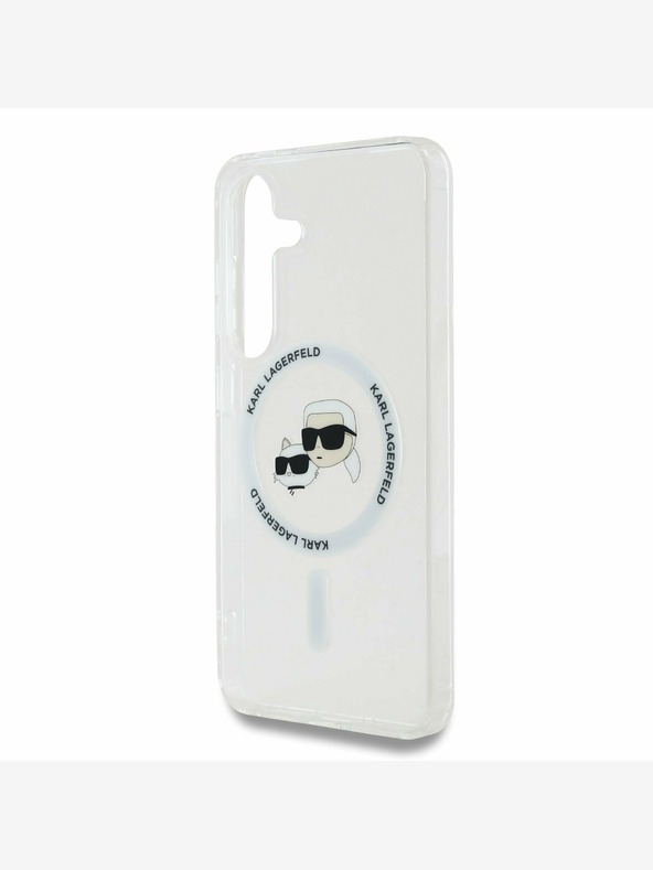 Karl Lagerfeld Karl Lagerfeld IML K&CH Heads MagSafe Back Cover za Samsung Galaxy S25 Transparent
