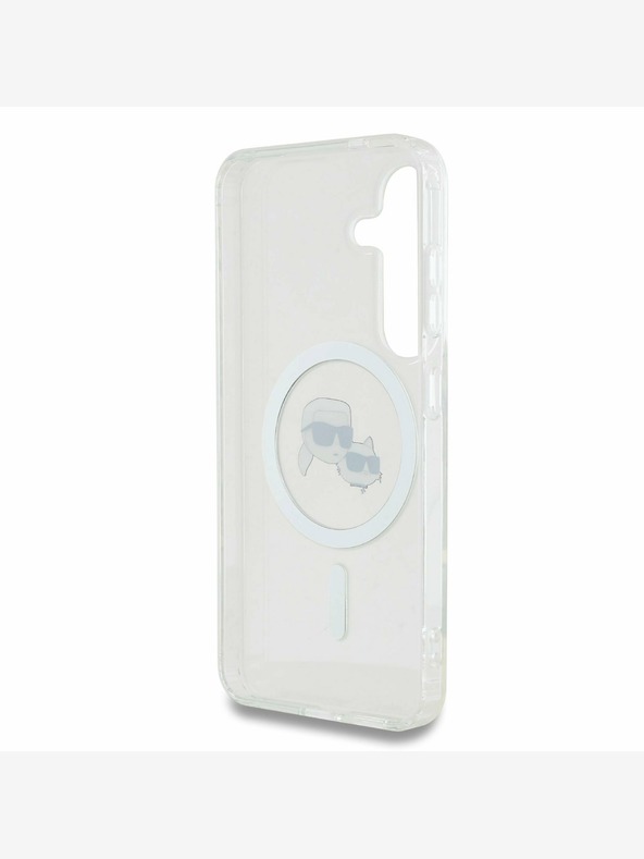 Karl Lagerfeld Karl Lagerfeld IML K&CH Heads MagSafe Back Cover za Samsung Galaxy S25 Transparent