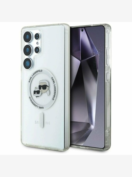 Karl Lagerfeld Karl Lagerfeld IML K&CH Heads MagSafe Back Cover za Samsung Galaxy S25 Ultra Transparent