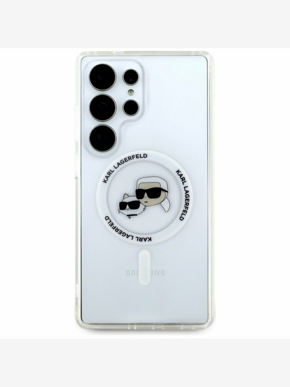 Karl Lagerfeld Karl Lagerfeld IML K&CH Heads MagSafe Back Cover za Samsung Galaxy S25 Ultra Transparent
