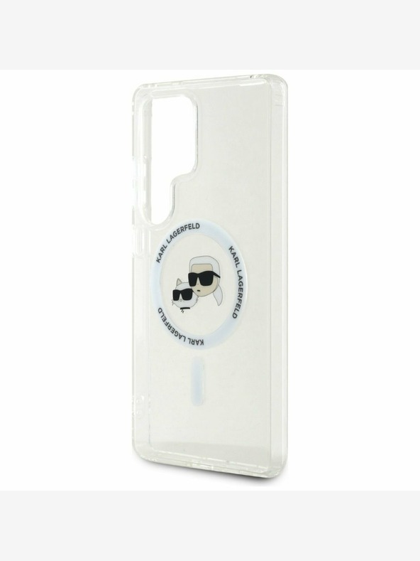 Karl Lagerfeld Karl Lagerfeld IML K&CH Heads MagSafe Back Cover za Samsung Galaxy S25 Ultra Transparent