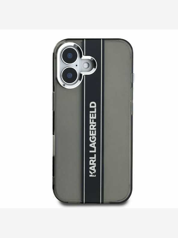 Karl Lagerfeld Karl Lagerfeld IML Stripe Logo Back Cover za iPhone 16 Black