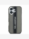 Karl Lagerfeld Karl Lagerfeld IML Stripe Logo Back Cover za iPhone 16 Black