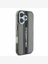 Karl Lagerfeld Karl Lagerfeld IML Stripe Logo Back Cover za iPhone 16 Black