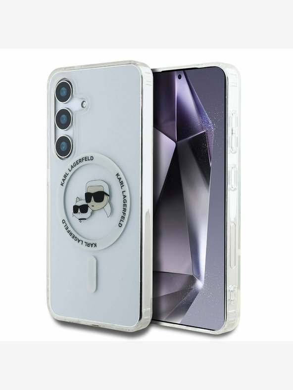 Karl Lagerfeld Karl Lagerfeld IML K&CH Heads MagSafe Back Cover za Samsung Galaxy S25+ Transparent Transparent