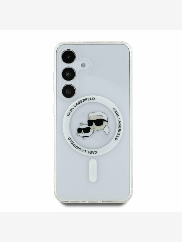 Karl Lagerfeld Karl Lagerfeld IML K&CH Heads MagSafe Back Cover za Samsung Galaxy S25+ Transparent Transparent