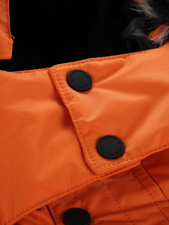 ALPINE PRO Oranžna moška zimska jakna Alpine Pro ICYB 7 s kapuco