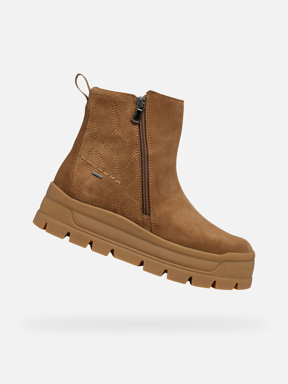 Geox Rjavi ženski gležnjarji Geox Spherica Ec7.1 Abx