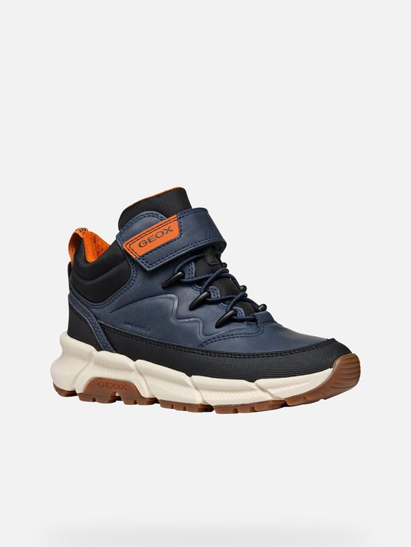Geox Tmavo modrá chlapčenské členkové topánky Geox Flexyper Plus