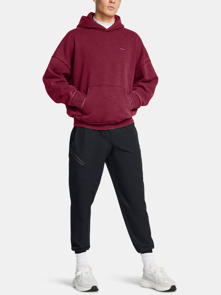 Under Armour Moški pulover  Under Armour UA Icon HWT Flc Wash OS Hood-RED