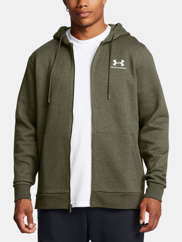 Under Armour Moški pulover  Under Armour UA Icon Fleece FZ Hood-GRN