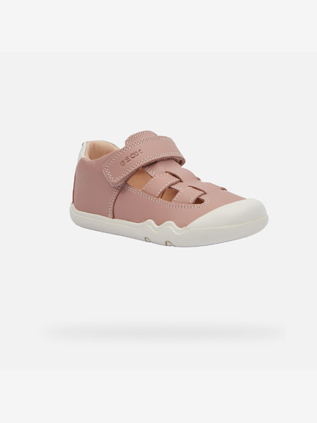Geox Staroružové dievčenské barefoot tenisky s otvoreným nártom Geox Steppieu