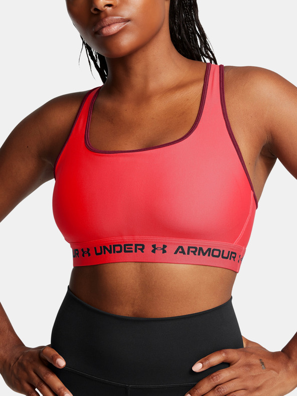 Under Armour Ženski nedrček  Under Armour Crossback Mid Bra-RED