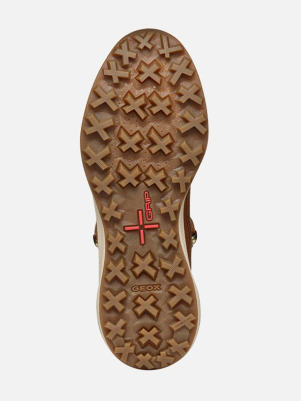 Geox Rjavi ženski škornji Geox Pg1X gležnjarji ABX