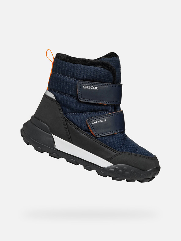 Geox Tmavo modrá chlapčenská zimná obuv Geox Trekkyup B Abx