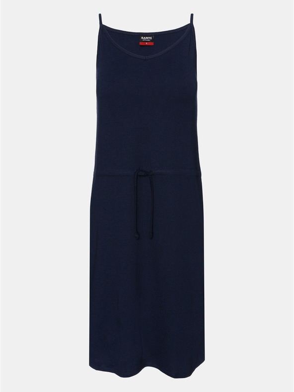 Sam 73 Temno modra ženska obleka s kravato SAM 73