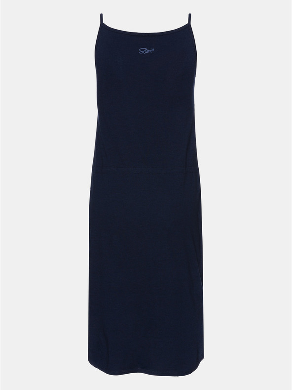 Sam 73 Temno modra ženska obleka s kravato SAM 73