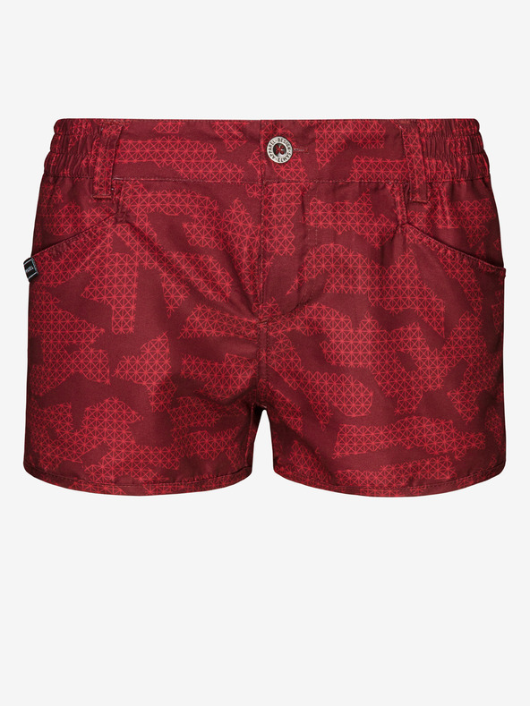 Sam 73 Rdeče ženske kratke hlače z vzorcem SAM 73