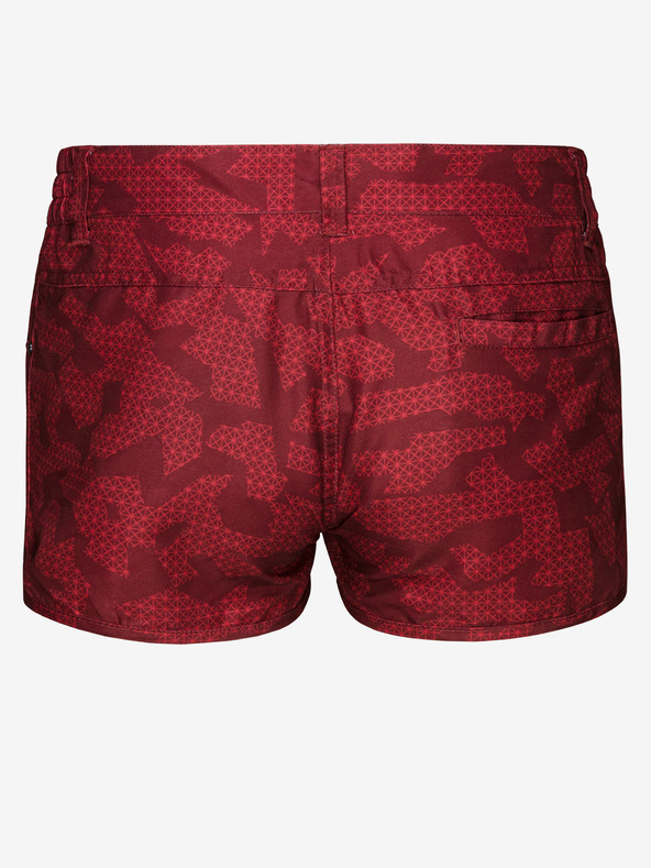 Sam 73 Rdeče ženske kratke hlače z vzorcem SAM 73