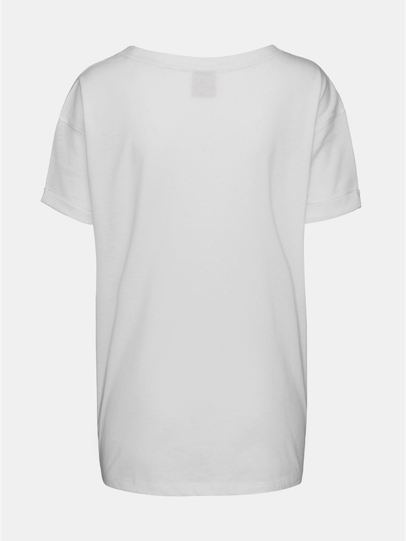 Sam 73 Bela ženska majica s potiskom SAM 73