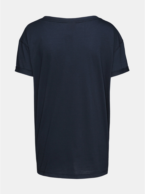 Sam 73 Temno modra ženska ohlapna majica s potiskom SAM 73