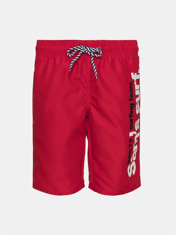 Sam 73 Rdeče fantovske kopalke s potiskom SAM 73