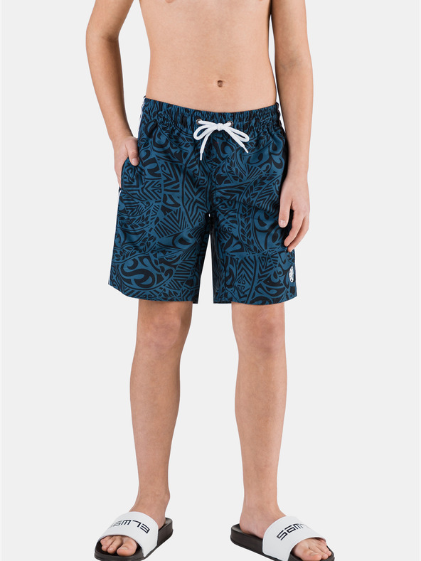 Sam 73 Temno modre fantovske vzorčaste kopalke SAM 73