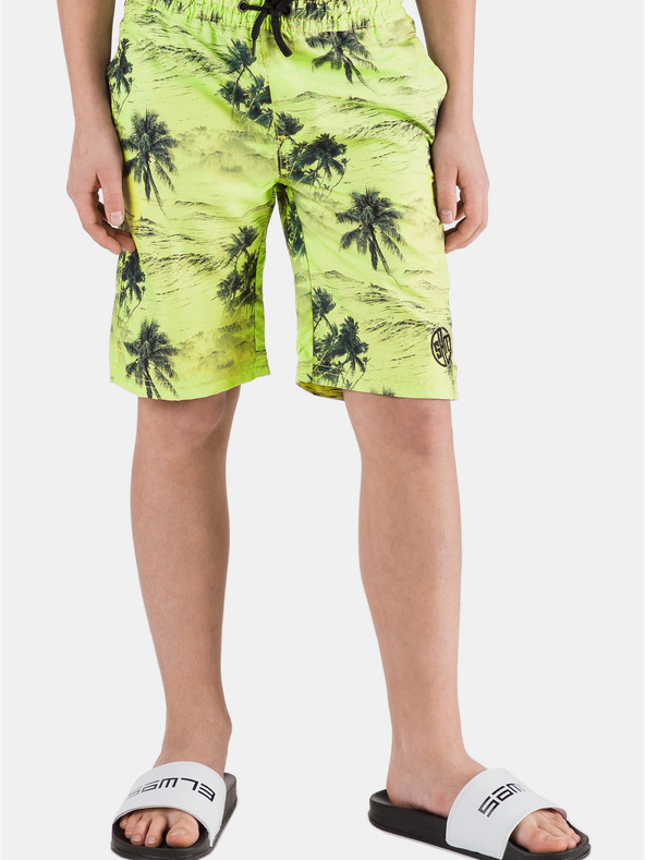 Sam 73 Rumeno-zelene deške kopalke z vzorcem SAM 73