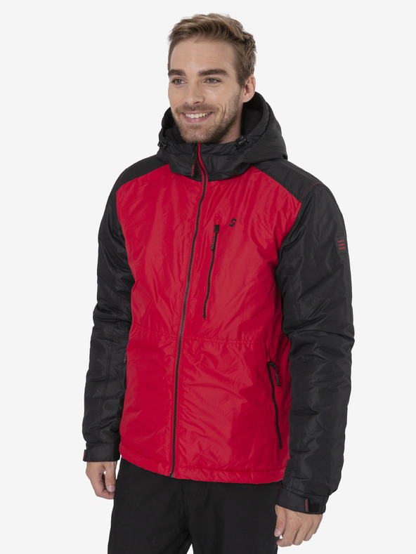 Sam 73 Črno-rdeča moška zimska prešita jakna Sam 73