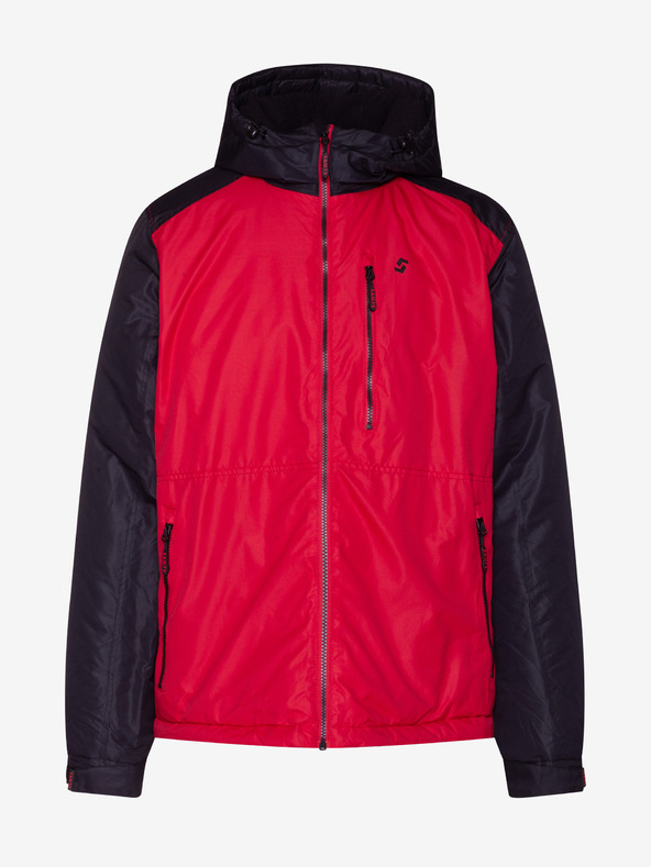 Sam 73 Črno-rdeča moška zimska prešita jakna Sam 73