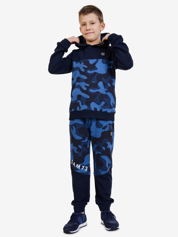 Sam 73 Temno modre fantovske hlače z vzorcem SAM 73 Conrad