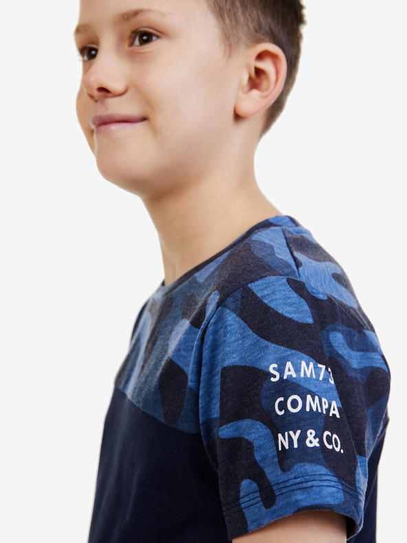 Sam 73 Temno modra fantovska vzorčasta majica SAM 73 Moses