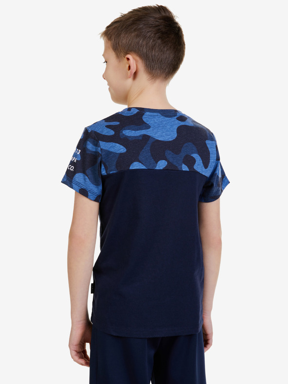 Sam 73 Temno modra fantovska vzorčasta majica SAM 73 Moses