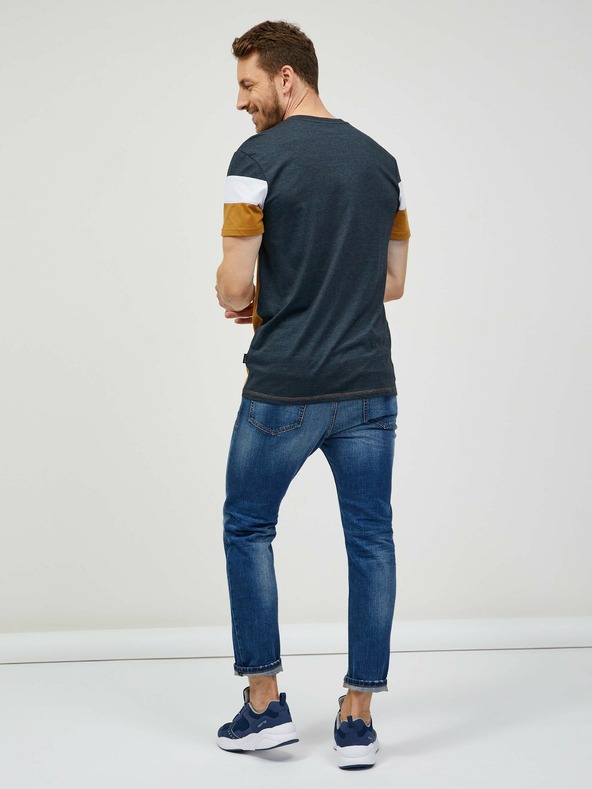 Sam 73 Sivo-rjava moška majica SAM 73 Kavix