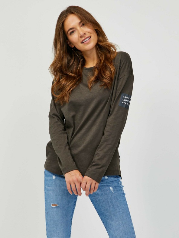 Sam 73 Kaki ženska majica z dolgimi rokavi SAM 73 Ariasa