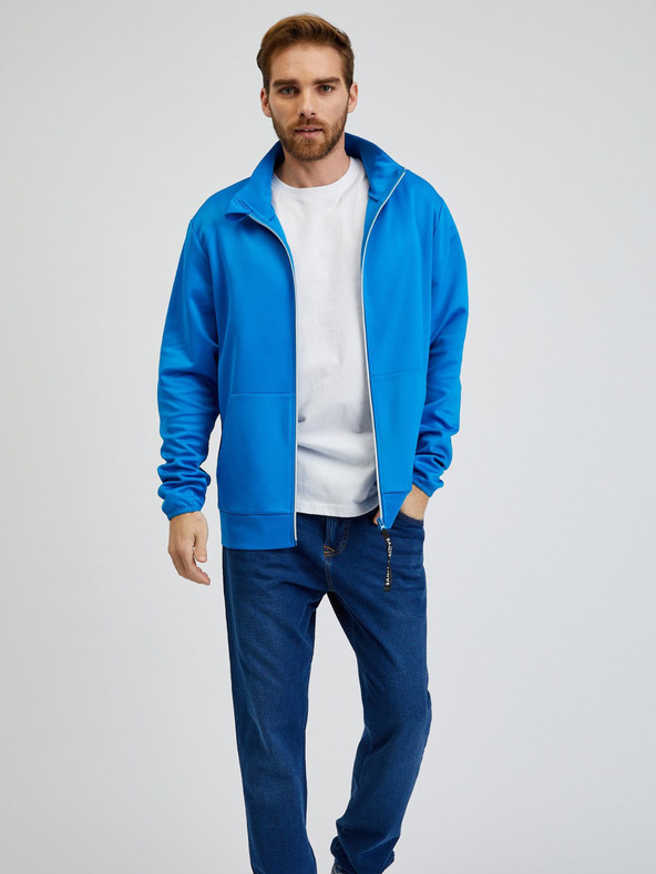 Sam 73 Modra moška majica z zadrgo SAM73 Stephen