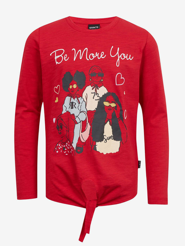 Sam 73 Rdeča dekliška majica z dolgimi rokavi SAM 73 Vadania