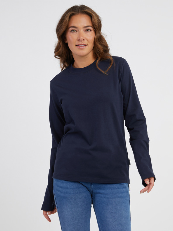 Sam 73 Temno modra ženska majica z dolgimi rokavi SAM 73 Zira