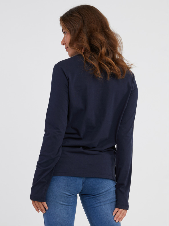 Sam 73 Temno modra ženska majica z dolgimi rokavi SAM 73 Zira