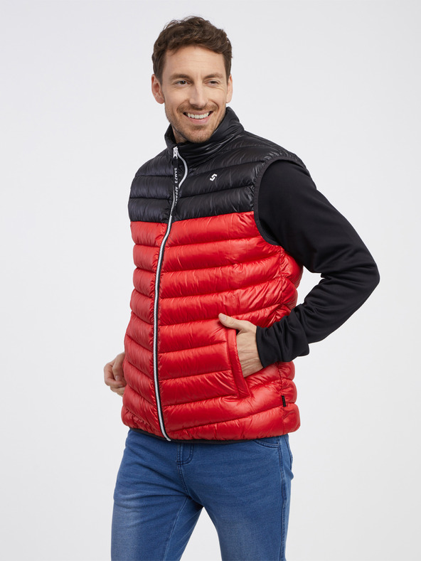 Sam 73 Črno-rdeča moška prešita jopica SAM 73 Potter