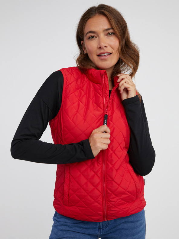 Sam 73 Rdeča ženska prešita kapuca SAM 73 Pictor