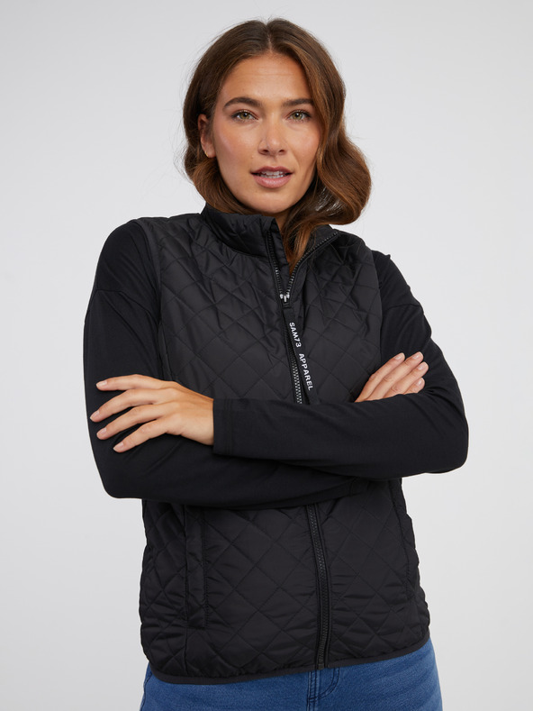 Sam 73 Črni ženski jopiči SAM 73 Pictor Quilted Vest