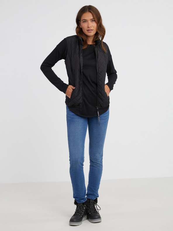 Sam 73 Črni ženski jopiči SAM 73 Pictor Quilted Vest