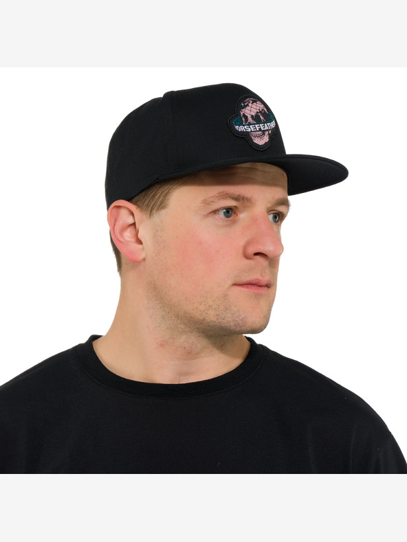 Horsefeathers Čepica z lobanjo - črna HORSEFEATHERS