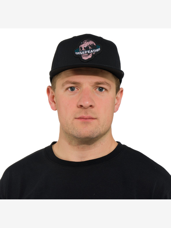 Horsefeathers Čepica z lobanjo - črna HORSEFEATHERS